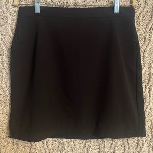 A-line black skirt
